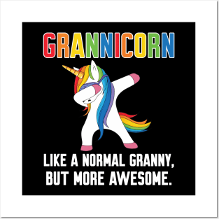 Grannicorn like a normal Granny Posters and Art